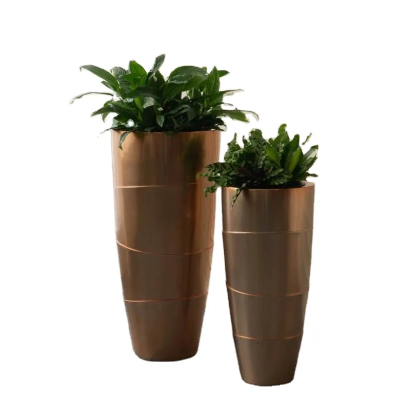 Flower Planters Antique Finishing Design Best Indoor Decor Floor Decor Planter Living Room Design Metal Flower Pots