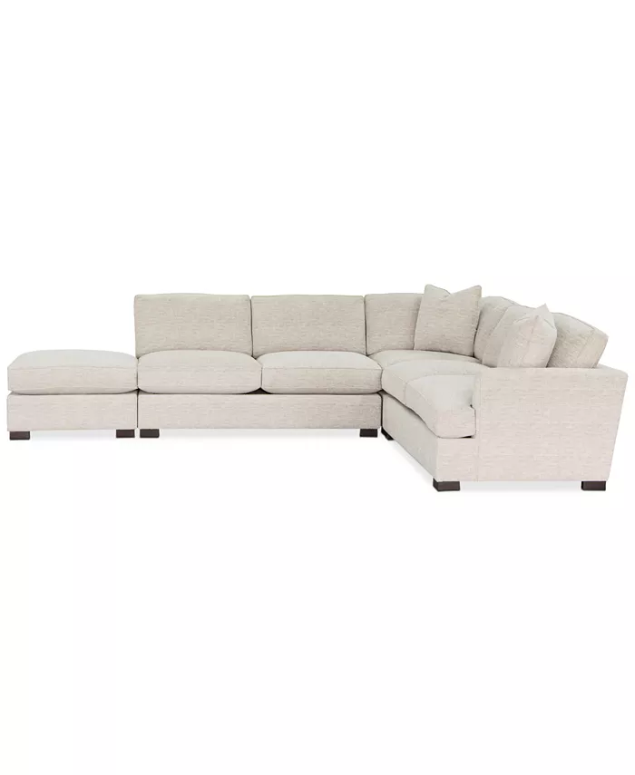 Furniture CLOSEOUT! Juliam 4-Pc. Fabric Open L Shape Sectional Sofa