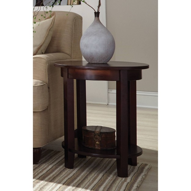 Round Accent Table Hardwood Espresso Alaterre Furniture