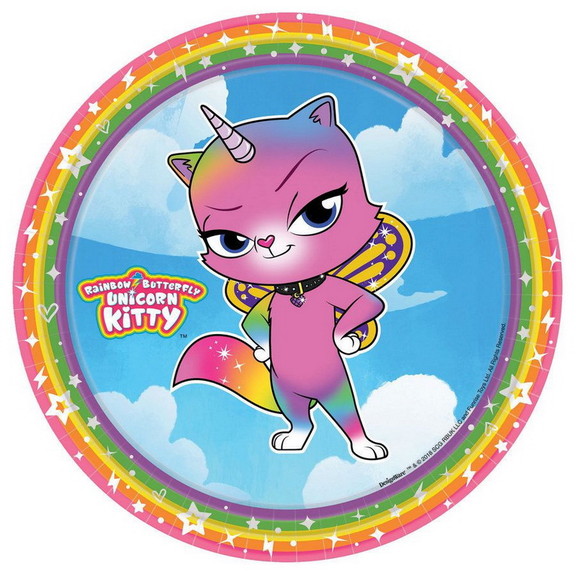 Amscan 307512 Rainbow Butterfly Unicorn Kitty 7 P...