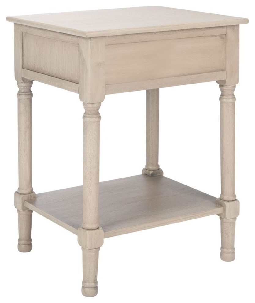 Nathan One Drawer Accent Table Greige   French Country   Side Tables And End Tables   by AED Luxury Home Decor  Houzz