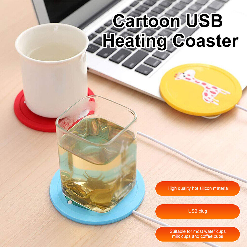 Portable USB Coffee，Tea，Milk Cup Mug Warmer Heating Pad Plate for Office Home UK