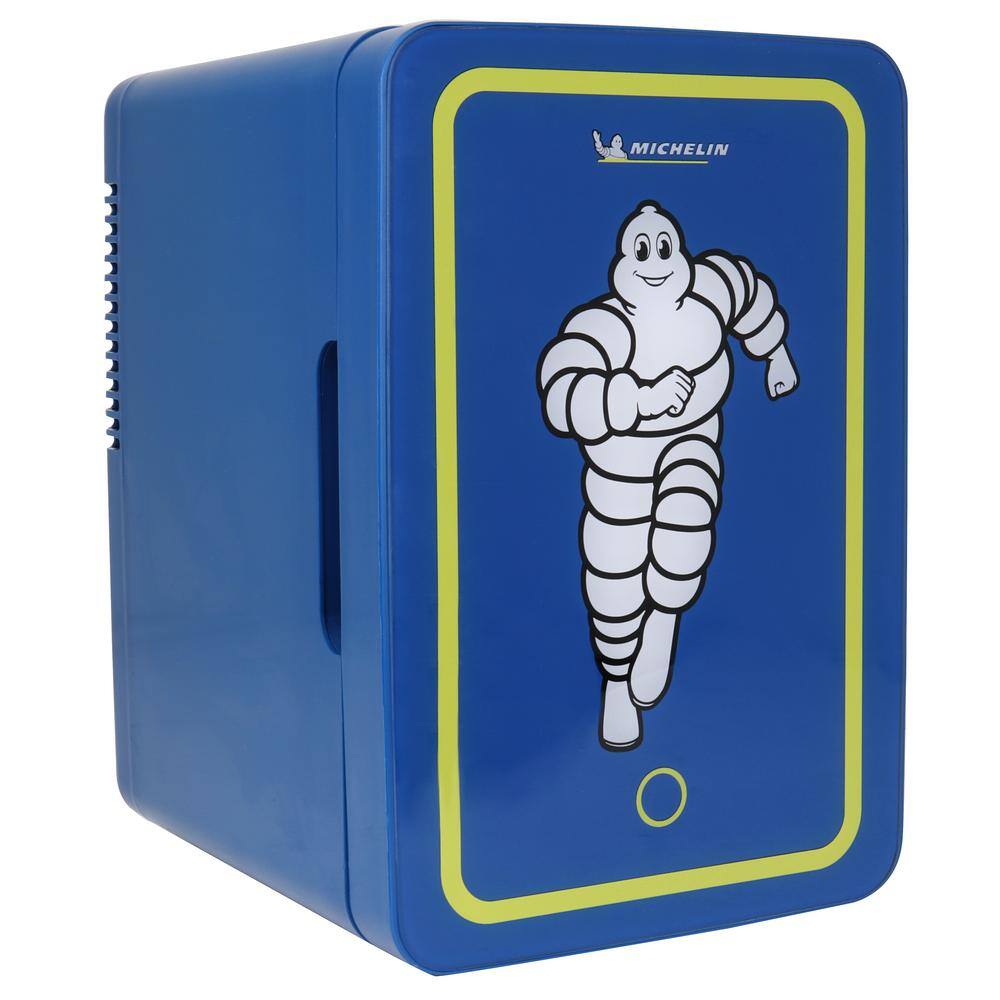 Koolatron 0.21 Cu. Ft. Portable Mini Fridge without Freezer in Blue ACDC LED Lighted Door 6L MICH06