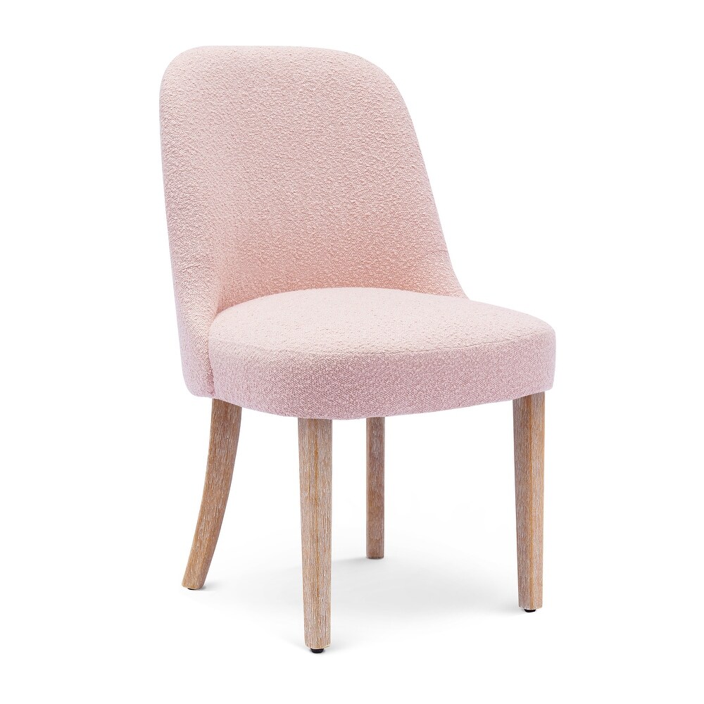 Boucle Polyester Upholstered Side Chair   Water/ Stain Resistant