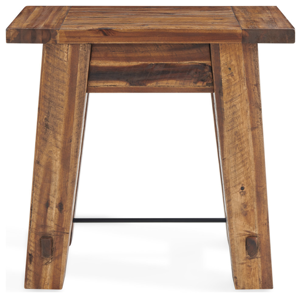 Durango 27 quotW Industrial Wood End Table   Rustic   Side Tables And End Tables   by Bolton Furniture  Inc.  Houzz