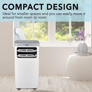 Whynter Compact Size 11000 BTU 6800 SACC DOE in White Portable Air Conditioner ARC-115WG