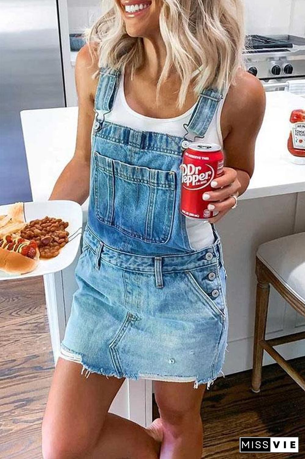 Cool Overall Denim Dress