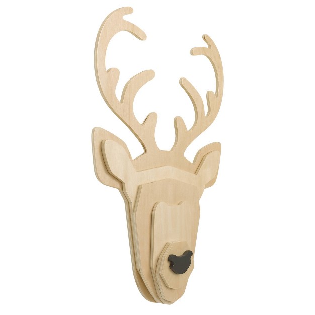 Little Love By Nojo Natural Wood Wall Decor Deer 3d