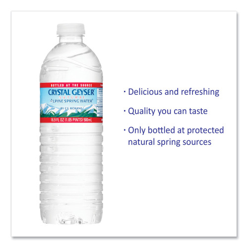 Crystal Geyser Alpine Spring Water， 16.9 oz Bottle， 24/Case， 84 Cases/Pallet (24514)