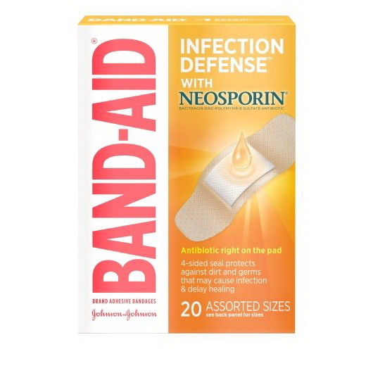 Band Aid Assorted Sizes Infection Defense With Neo...