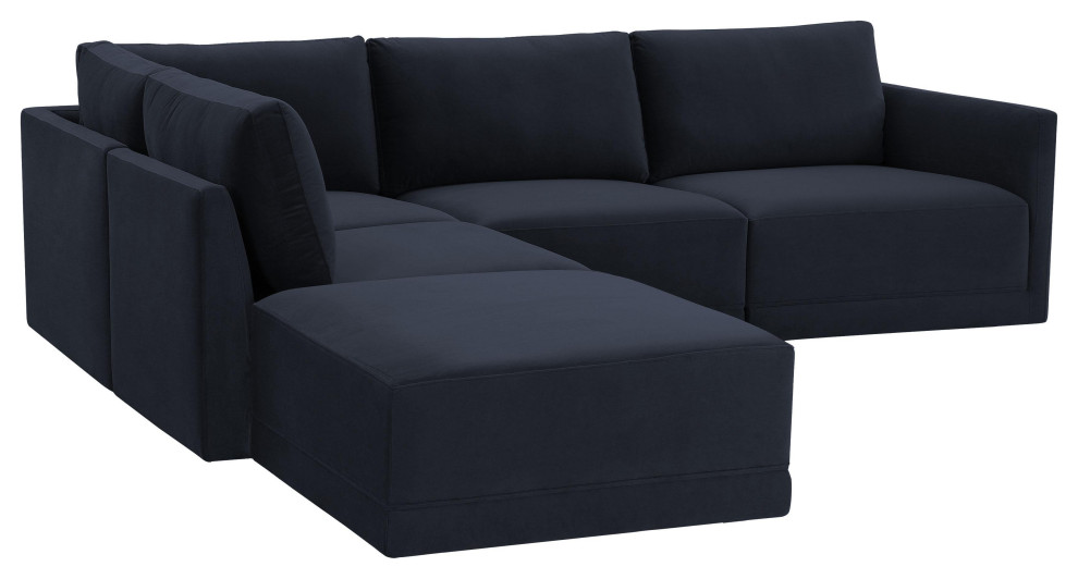 Willow Navy Modular LAF Sectional   Transitional   Sectional Sofas   by First of a Kind USA Inc  Houzz