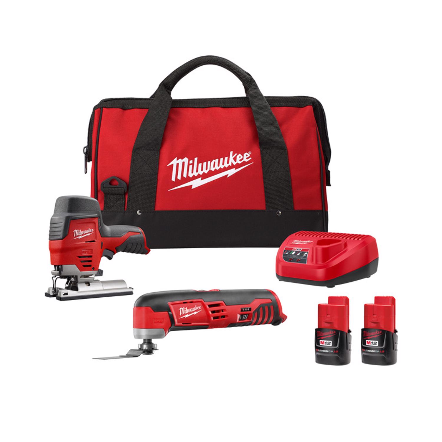 MW M12 12 V Cordless Brushed 2 Tool Combo Kit