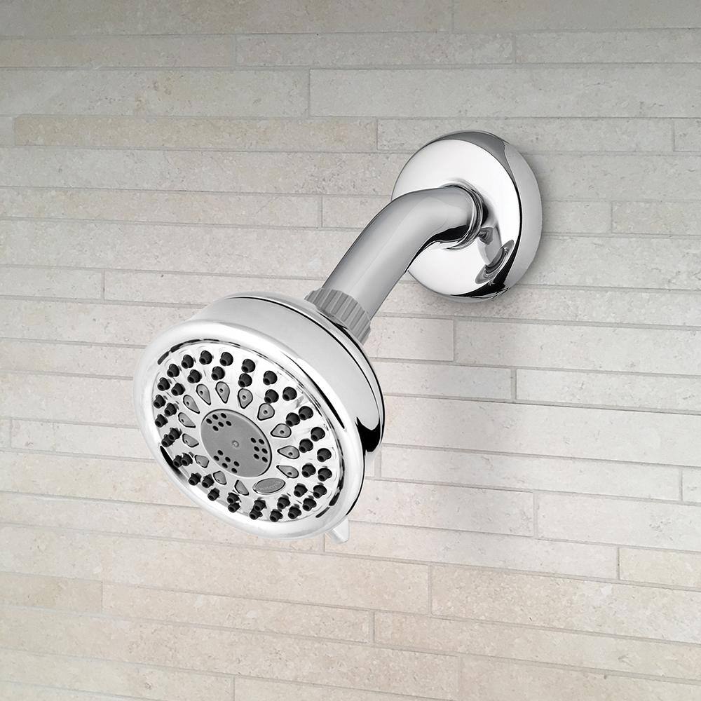 Waterpik 5-Spray 3.8 in. Single Wall Mount 1.8 GPM Fixed Shower Head in Chrome TAV-523E