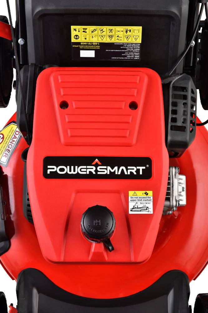 PowerSmart 209CC Engine 21  3in1 Gas Powered Push Lawn Mower DB2194PH with 8  Rear Wheel Rear Bag Side Discharge and Mulching  Crowdfused