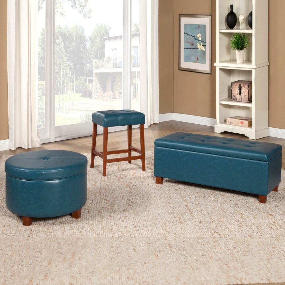 Porch   Den Rockwell Large Leatherette Storage Ottoman