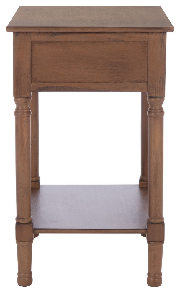 Aramis One Drawer Accent Table Brown   Traditional   Side Tables And End Tables   by AED Luxury Home Decor  Houzz