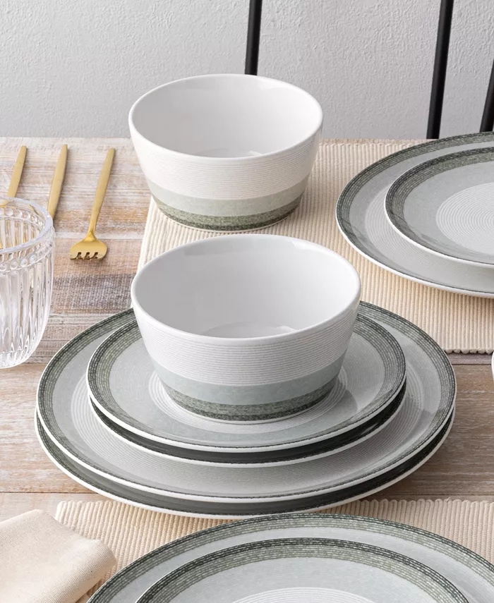 Noritake Colorscapes Layers 12 Piece Coupe Dinnerware Set