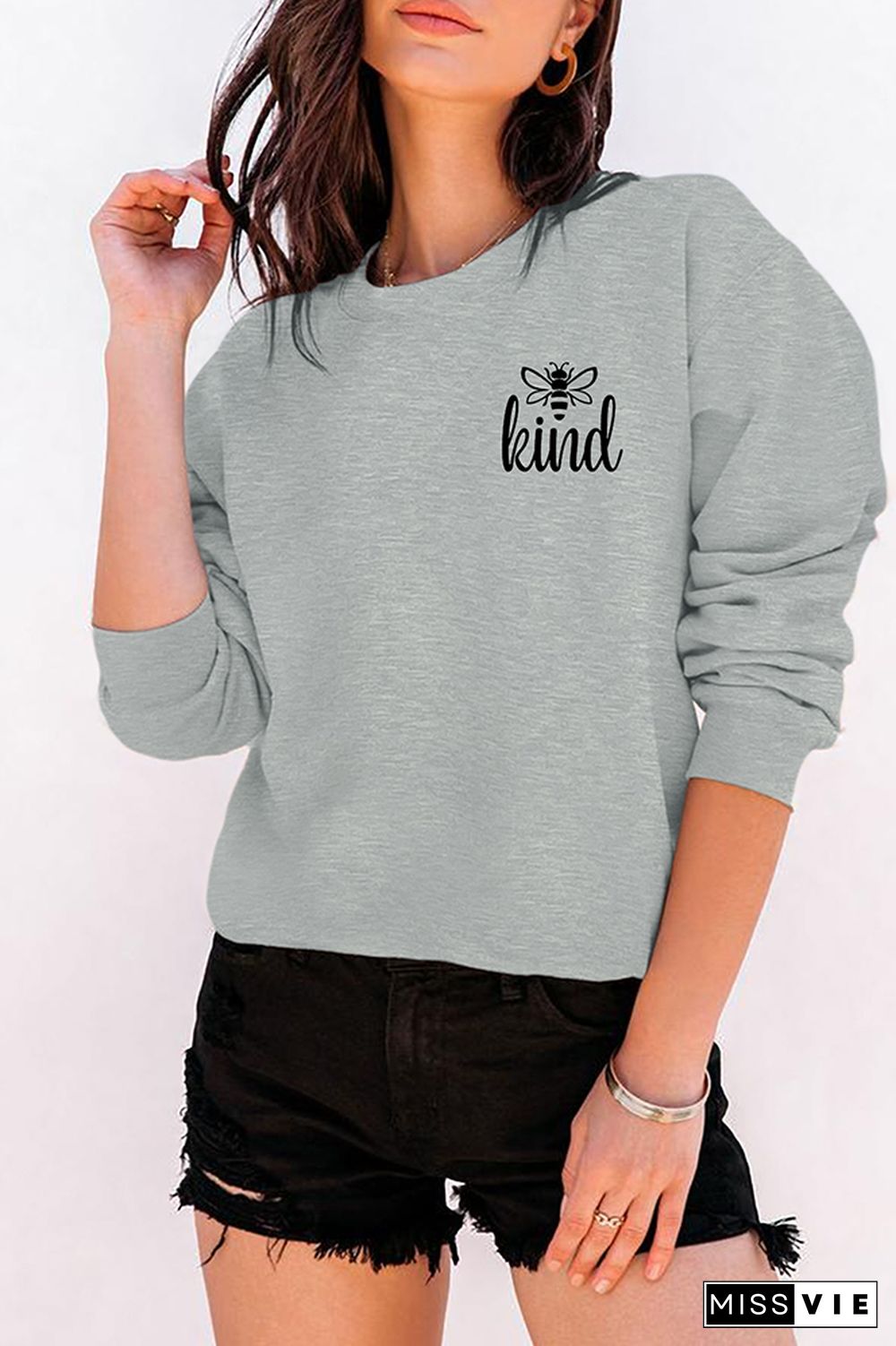 Bee Kind,Kindness,Be Kind Long Sleeve Sweatshirts Women Wholesale