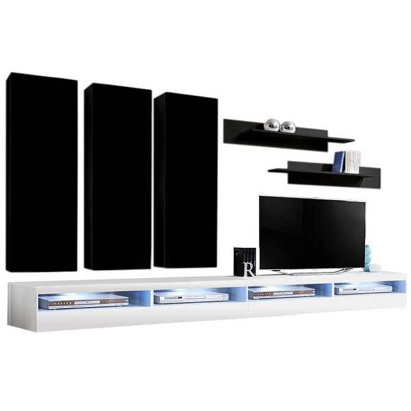 Fly E1 35TV Wall Mounted Floating Modern Entertainment Center