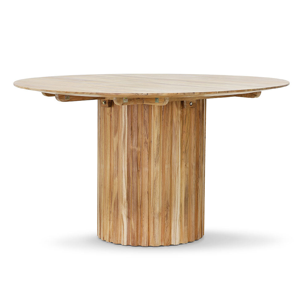 Pillar dining table - teak wood