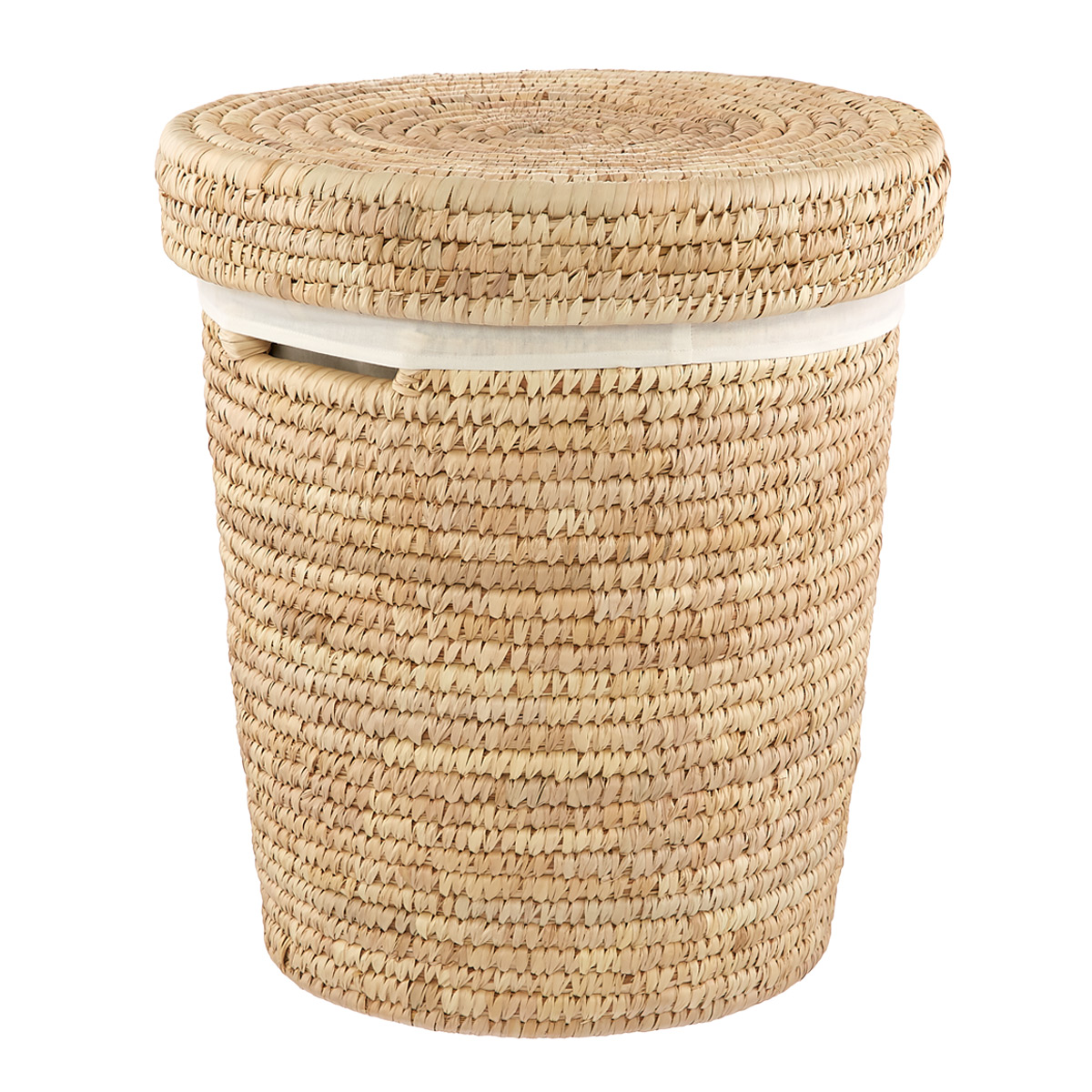 Round Palm Leaf Tapered Hamper