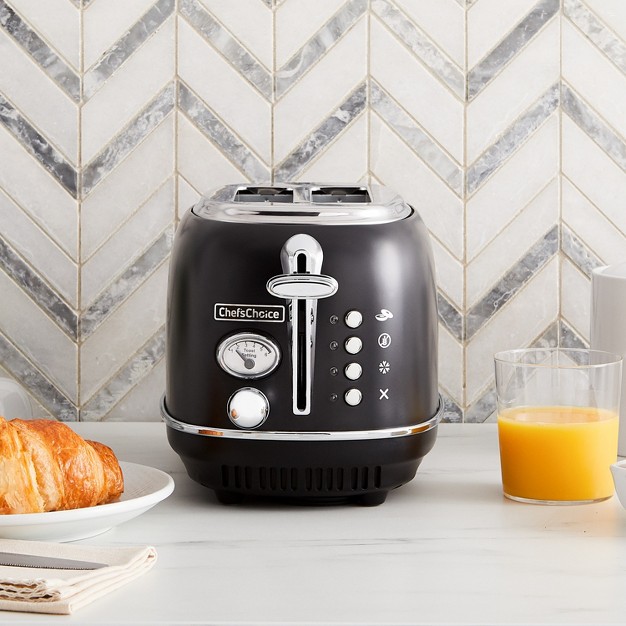 Chef x27 schoice Gourmezza 2 slice Toaster With 5 Functions And 6 Shade Settings In Matte Black ttcc2smb13