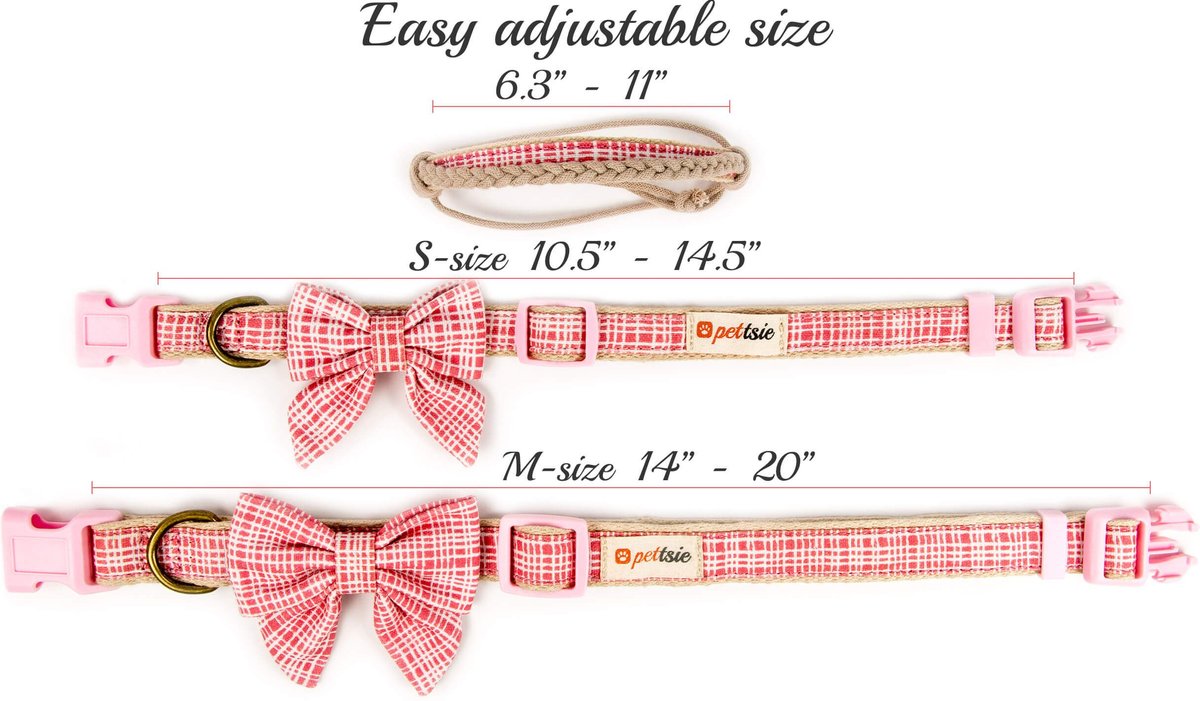 Pettsie Cotton Bow Tie Standard Dog Collar