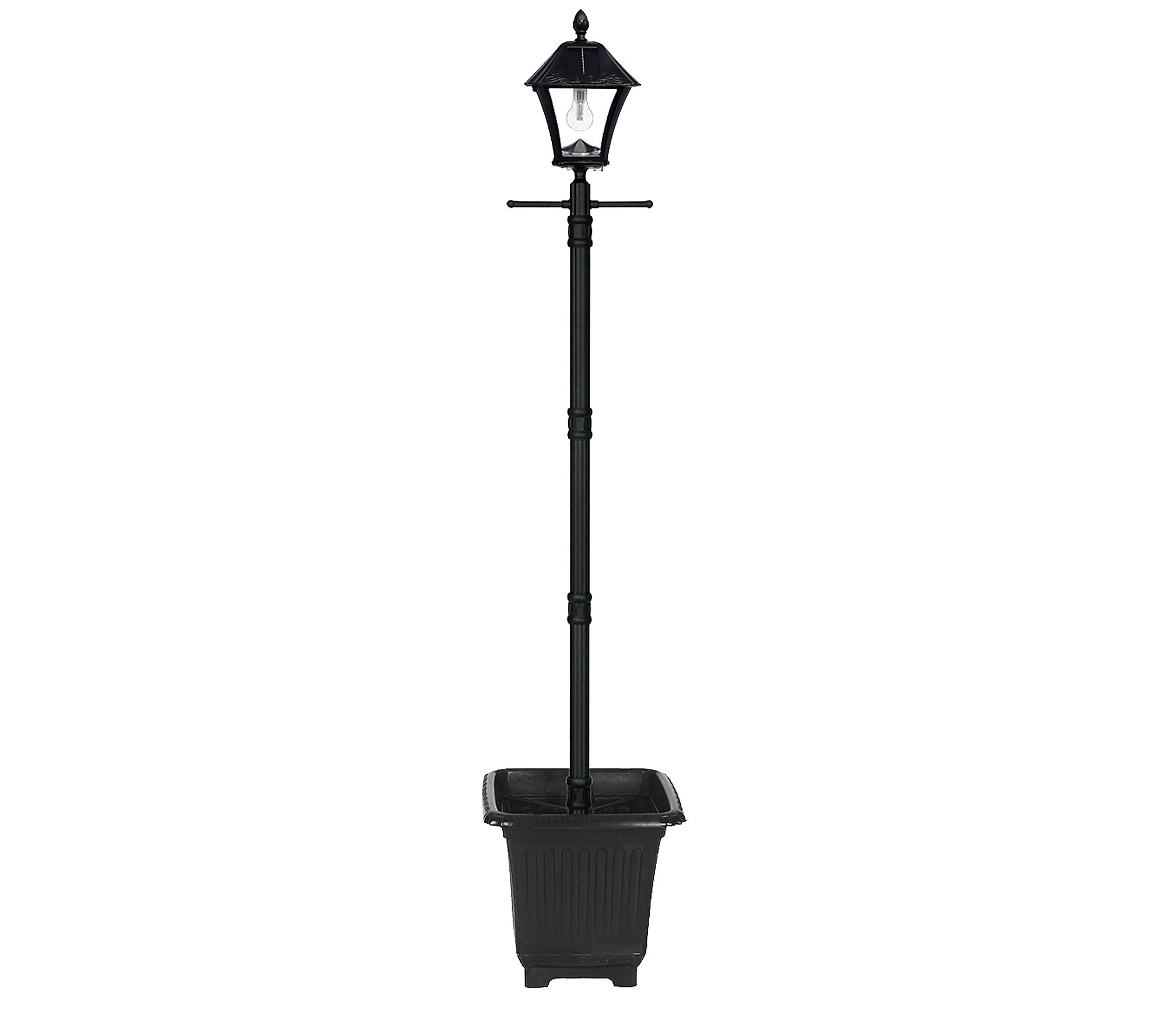 GamaSonic Baytown Bulb Solar Lamp w  Planter and EZ Anchor