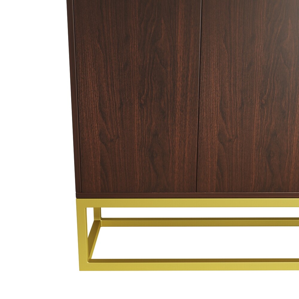 Storage Cabinet with Square Metal Legs and Particle Board Material