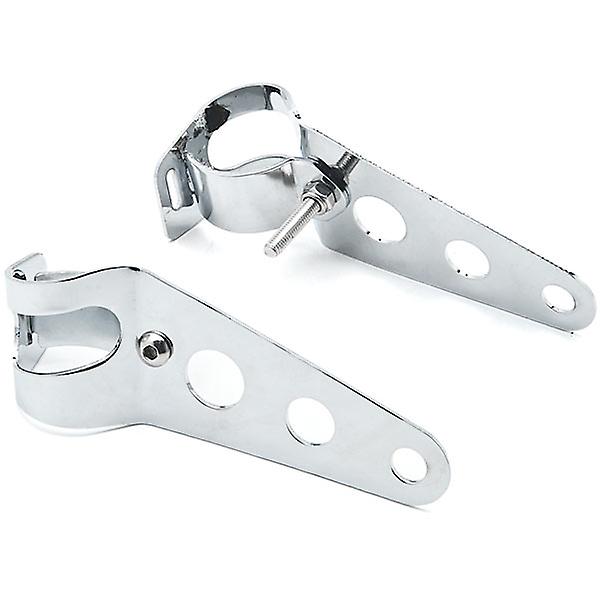 Chrome Headlight Mounting Bracket Fork Ears 31-37mm Compatible with Harley Davidson Screamin Eagle