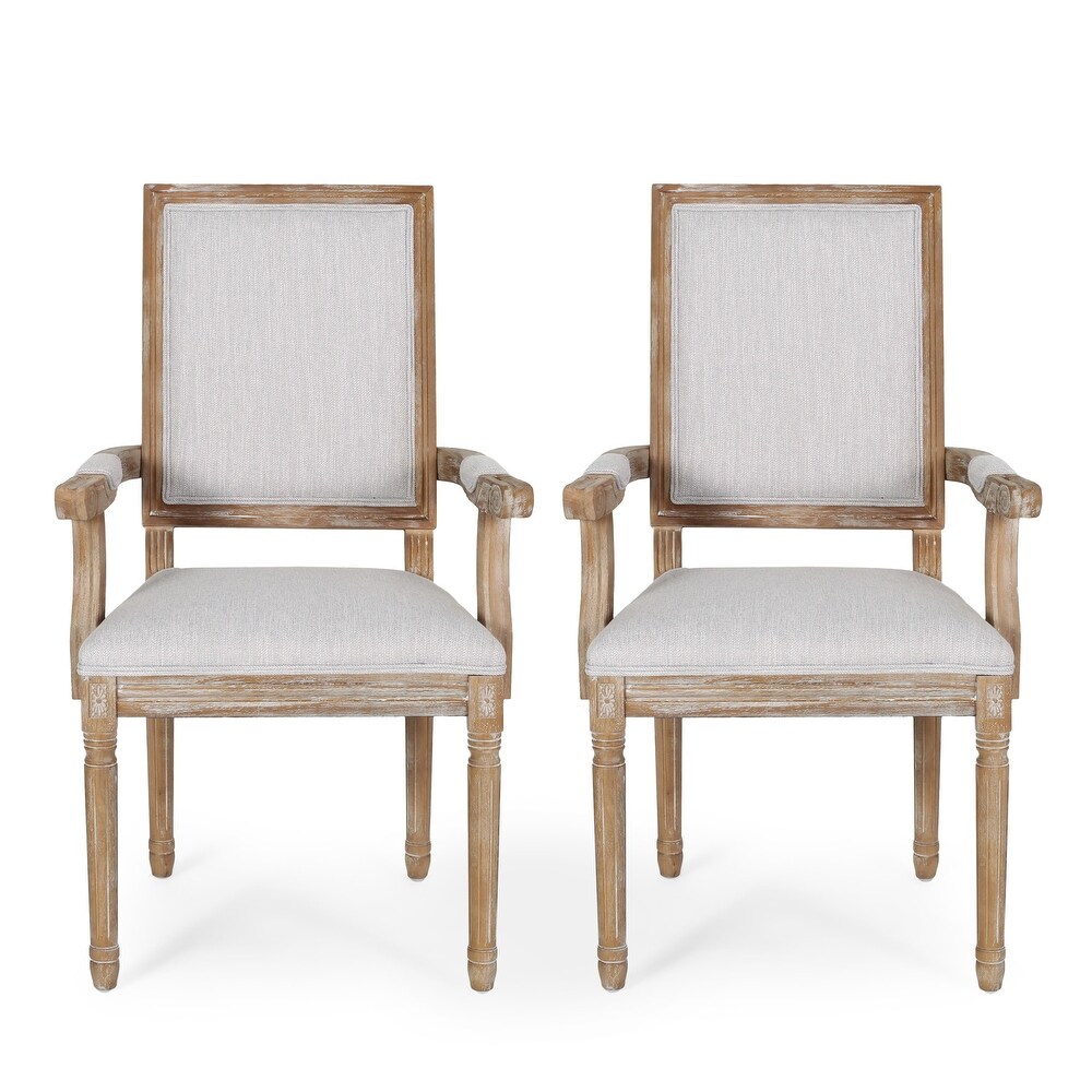 Maria French Country Upholstered Dining Chairs by Christopher Knight Home   23.75\