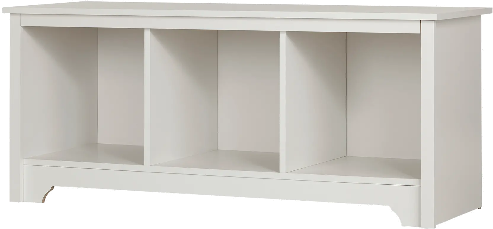 Vito White Cubby Storage Bench - South Shore