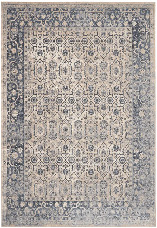 Malta 5 x 8 Vintage Blue Area Rug