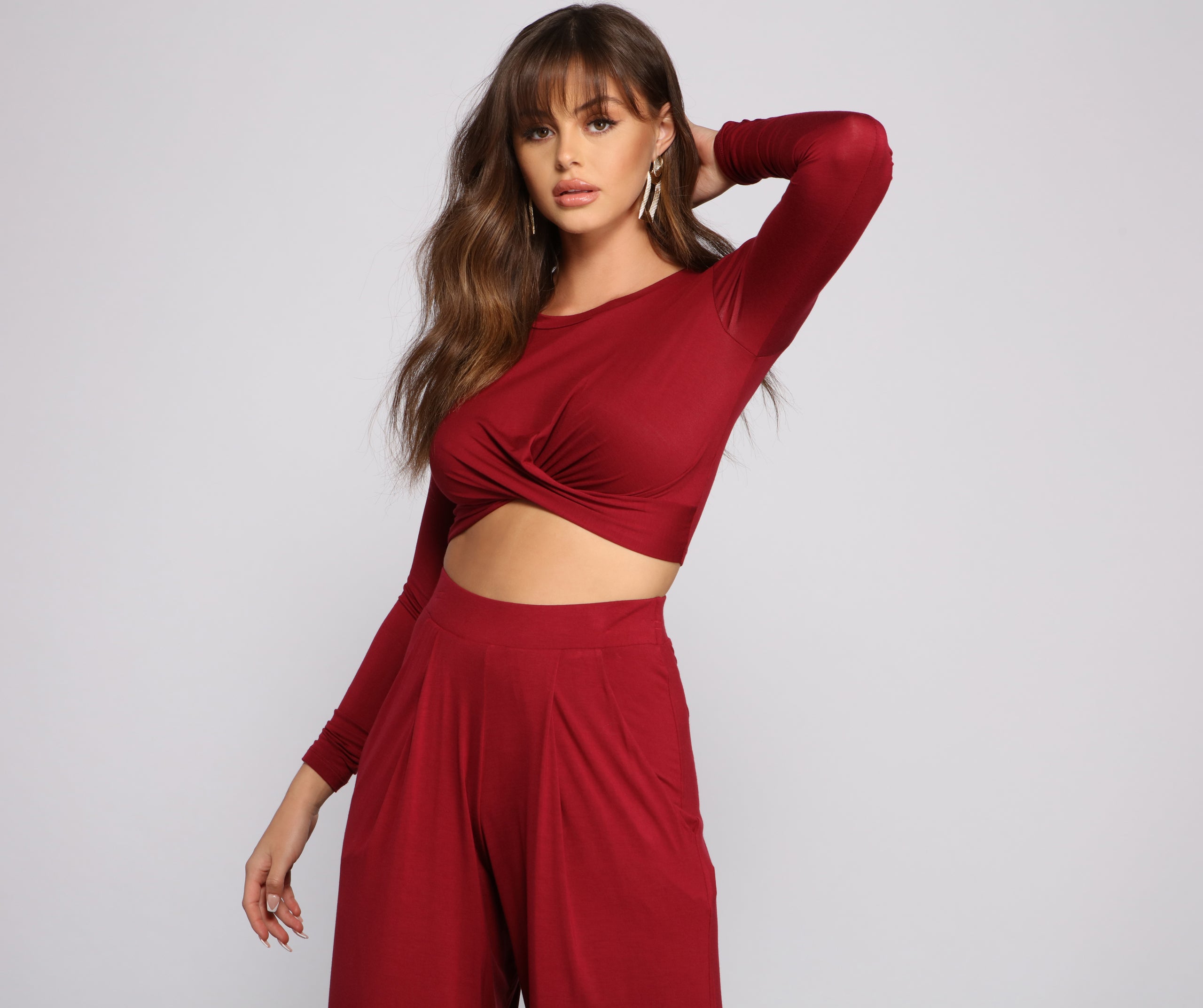 Trendy Twist Knit Crop Top