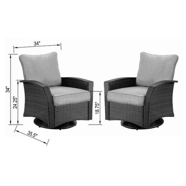 Williamsport 2 Piece Swivel weave chair