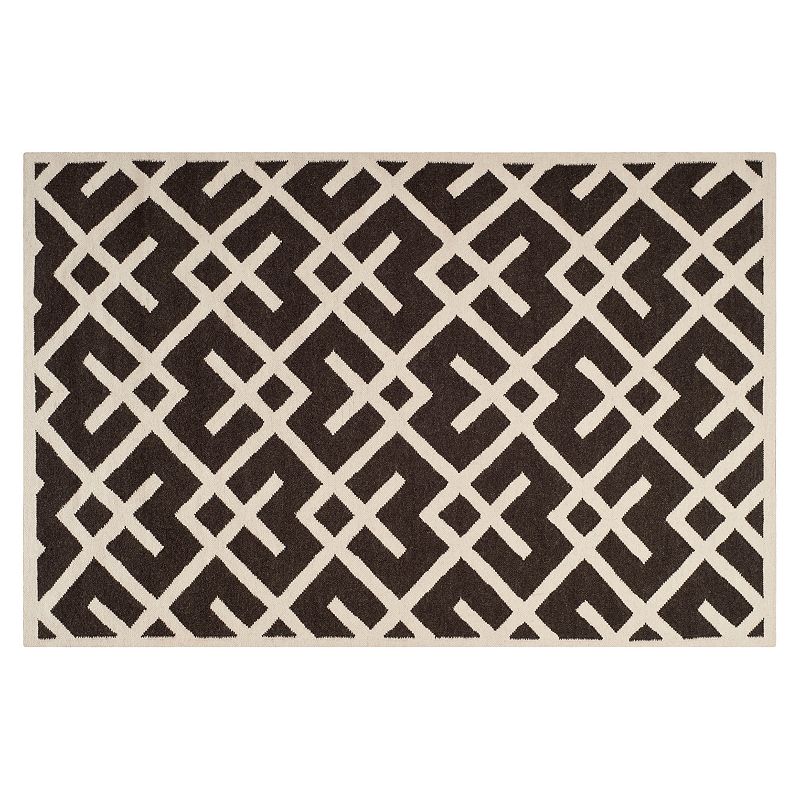 Safavieh Dhurries Broken Lattice Handwoven Flatweave Wool Rug