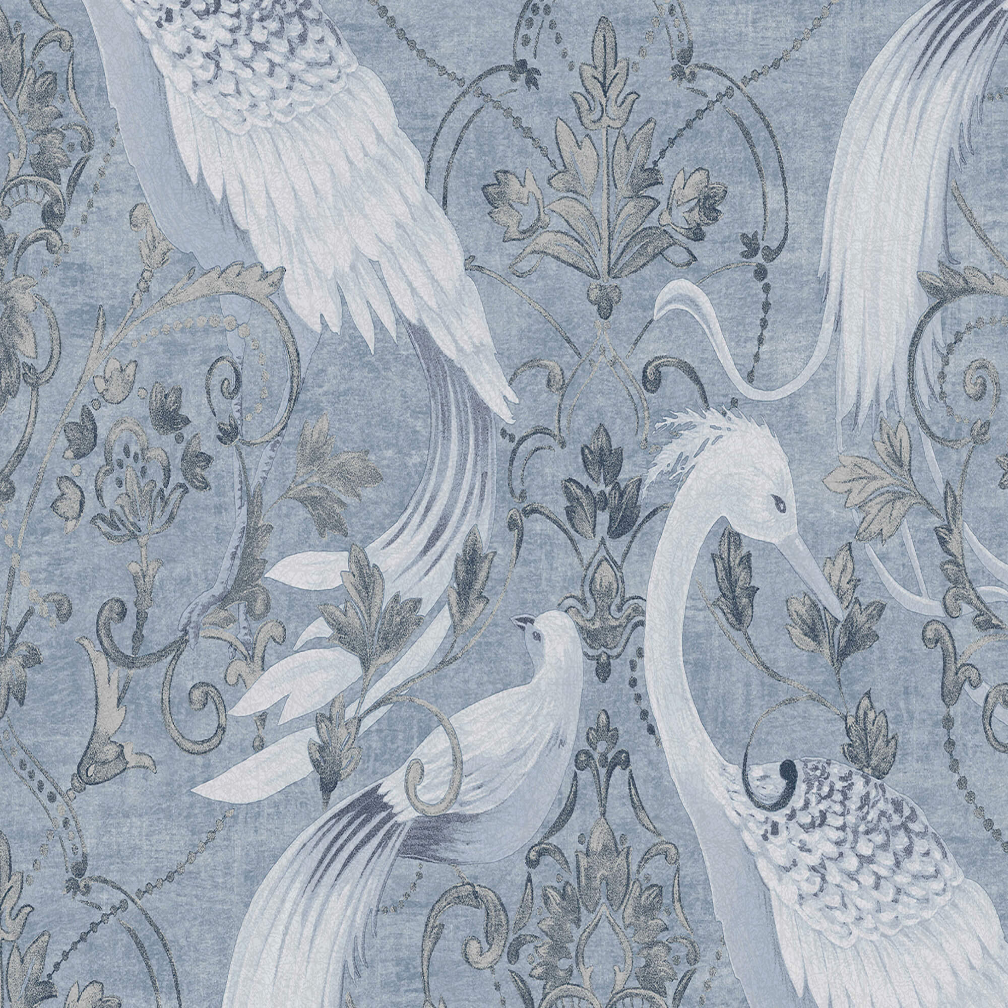 Laura Ashley Tregaron Midnight Blue Wallpaper