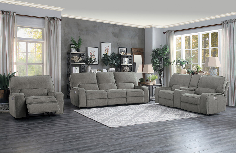 Edition Power Double Reclining Love Seat   Transitional   Loveseats   by Lexicon Home  Houzz