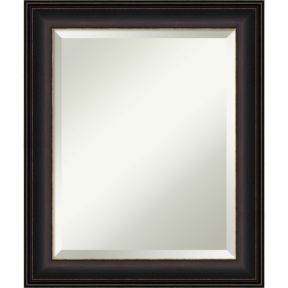 Beveled Wall Mirror   Trio Oil Rubbed Bronze Frame