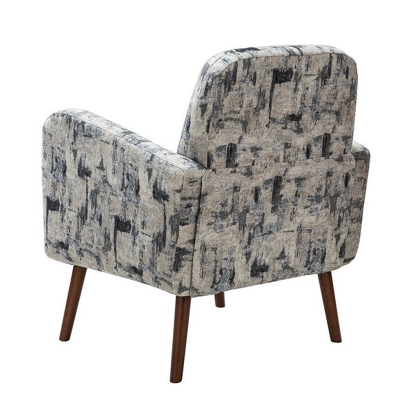 Aeetes Modern Upholstered Armchair with Solid Wood Legs by HULALA HOME