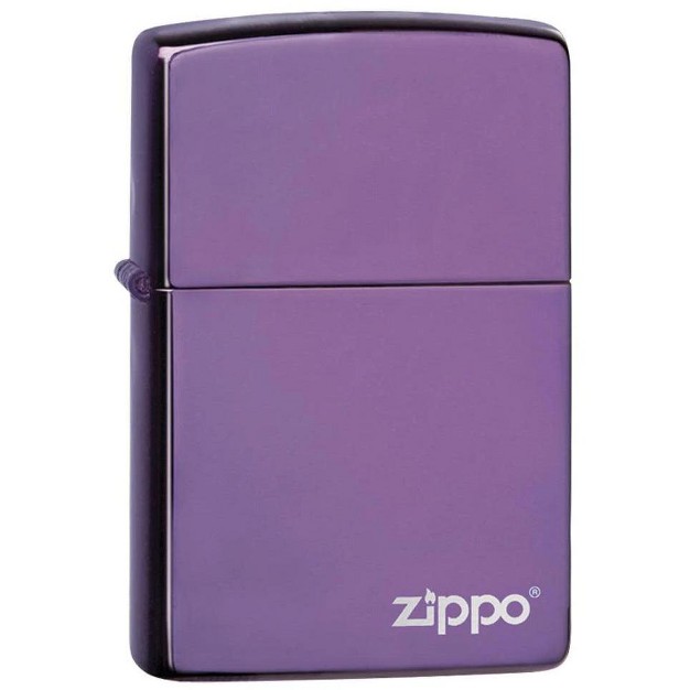 Zippo Classic High Polish Purple Zippo Logo Windproof Lighter