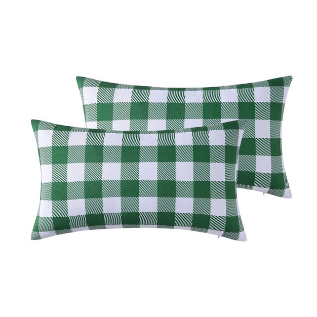 Trinity 2 Pieces Buffalo Check Plaid Print Decorative Throw Pillow Covers