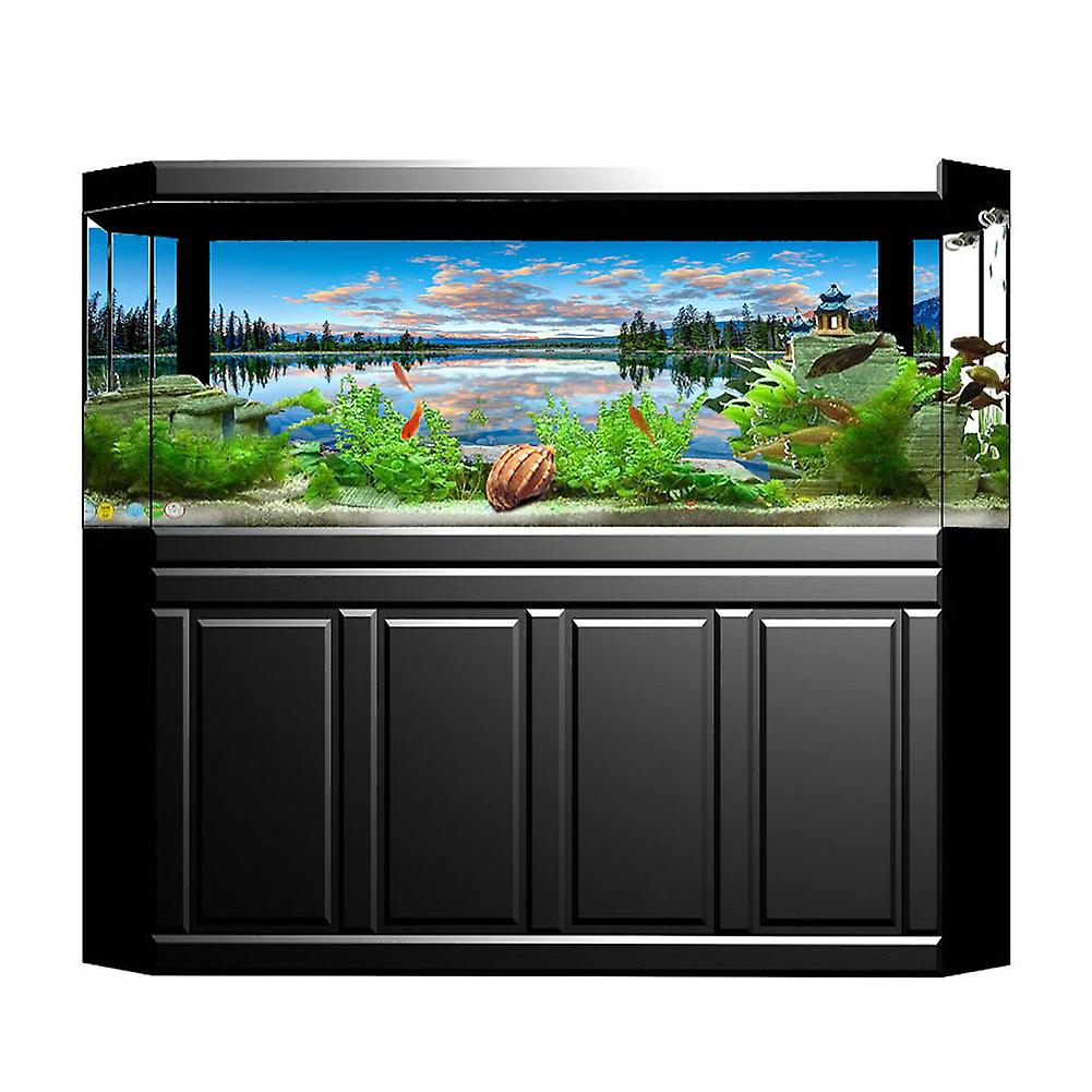 Background Poster Decorative Painting Pvc Sticker Landscape Image For Aquarium Fish Tank122x50cm