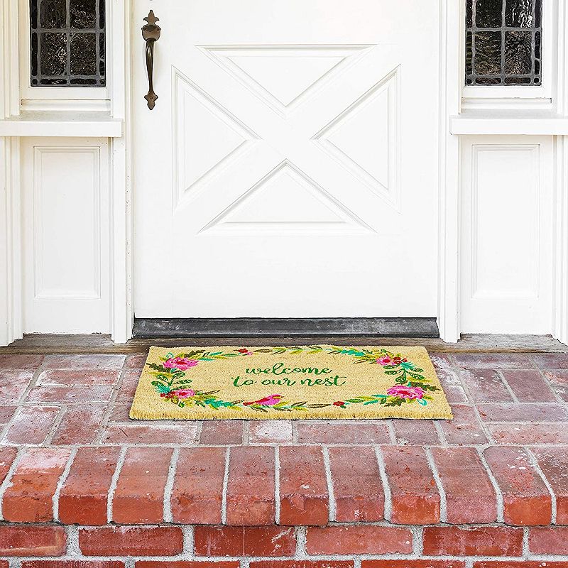 Natural Coir Doormat， Welcome to Our Nest Mat (30 x 17 in)