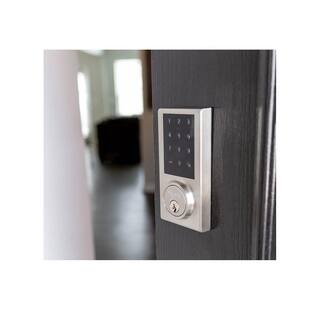 DELANEY HARDWARE Satin Nickel Touchscreen ZWave Smartlock Single Cylinder Deadbolt 301771