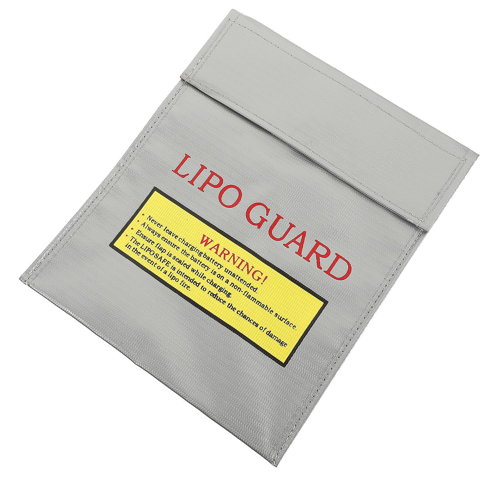 18x23cm Rc Lipo Li-po Battery Fireproof Safety Guard Charge Bag Sack Protective Storage Bag Pouch (silver)