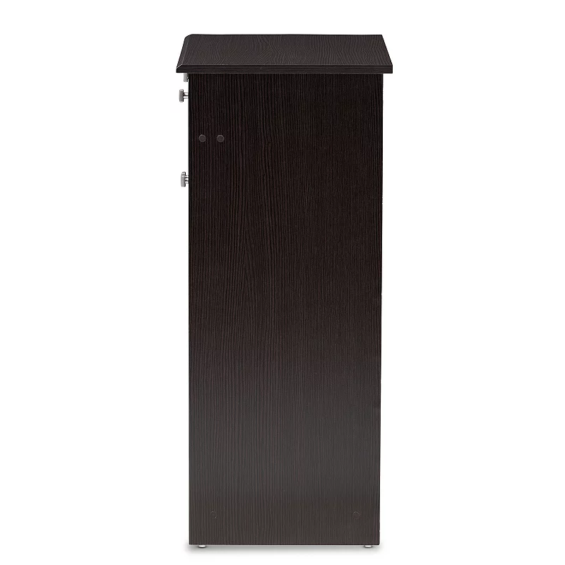 Baxton Studio Dariell Espresso Shoe Cabinet