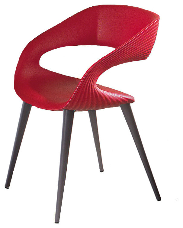 Shape Chair  Tan PU  Anthracite Legs   Midcentury   Dining Chairs   by Bellini Modern Living  Houzz