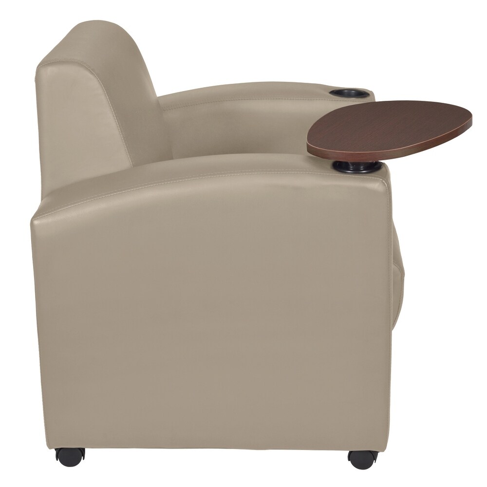 Nova Tablet Arm Chair w/ Storage  Grey/Ash Grey