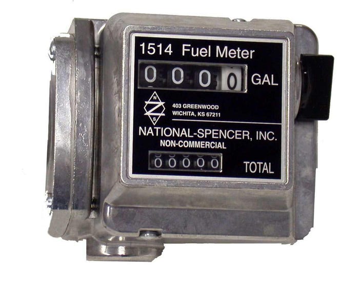 National Spencer 3/4 Inch Mechanical Fuel Meter - Gallons - 1514